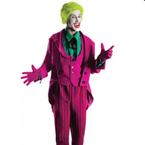 Rubie's Other - Joker 1966 Heritage Joker Deluxe Halloween Costume suit w/Wig Cosplay Batman DC